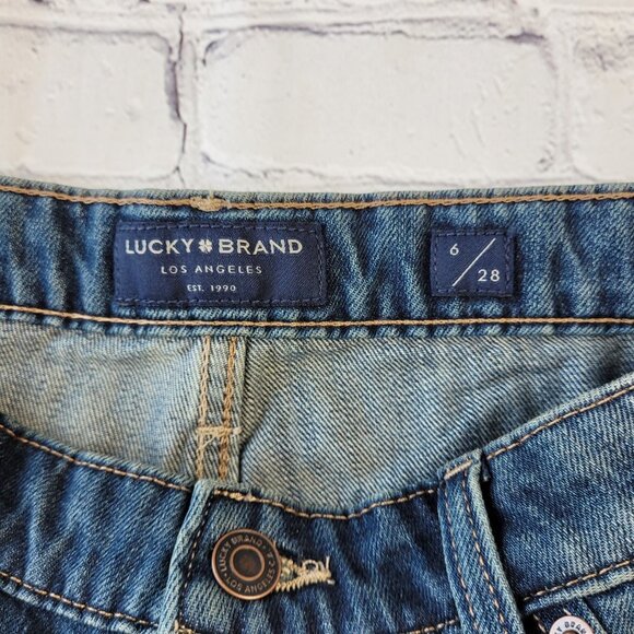 NWT Lucky Brand Woman’s Blue The Cut Off Jean shorts - Picture 6 of 8